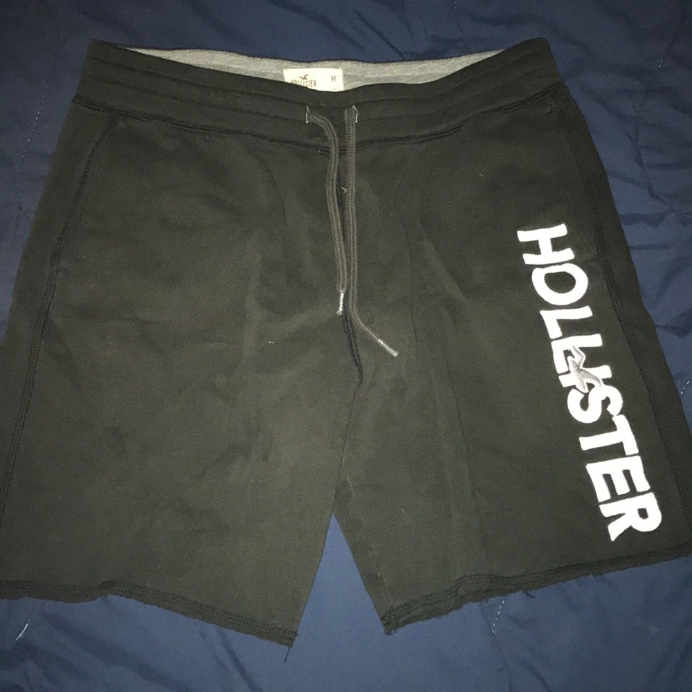 Black Cotton/Polyester Hollister Shorts